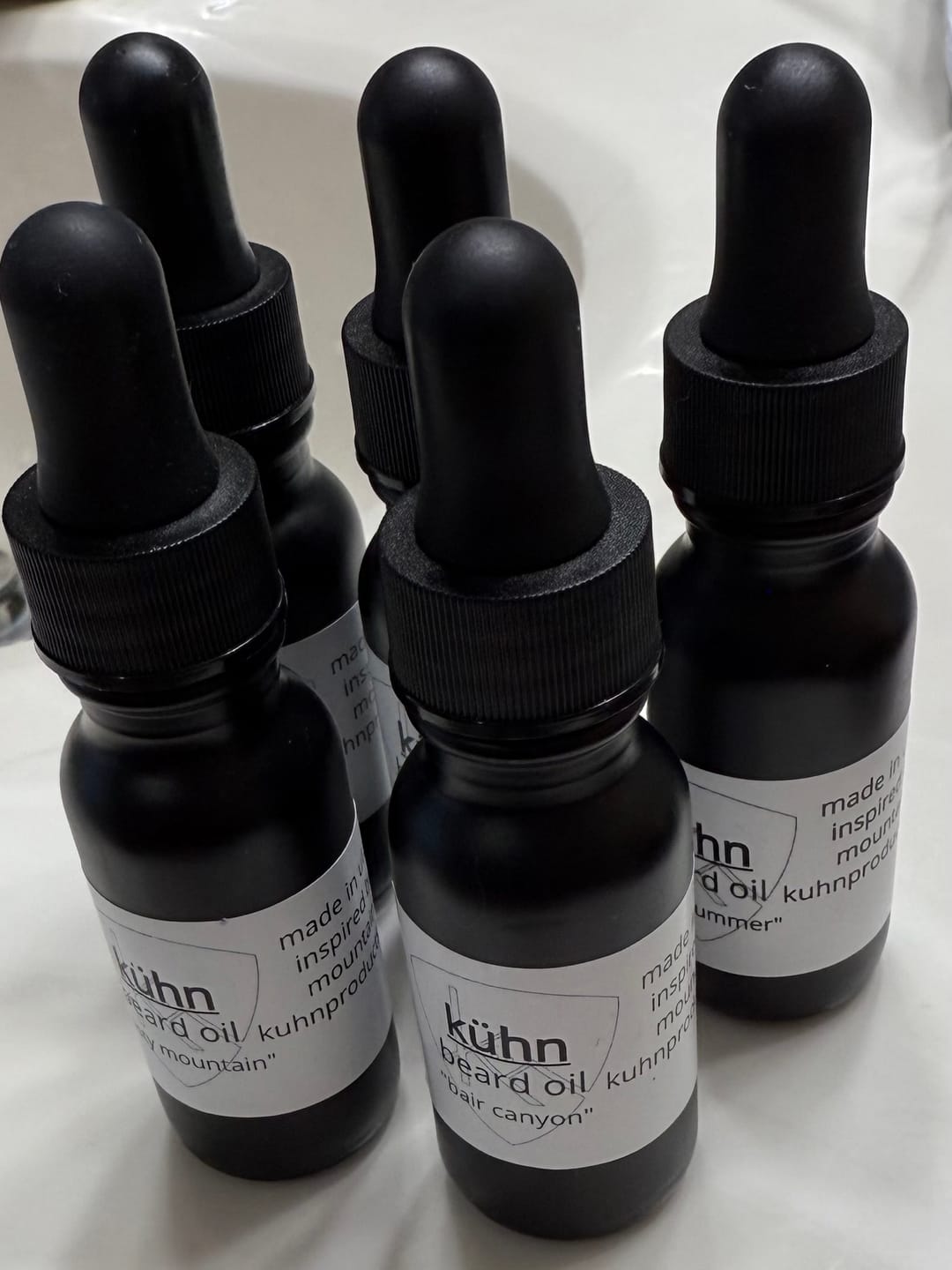 Customer photo review of 5 Piece Beard Oil Sample Pack | 2.5 oz