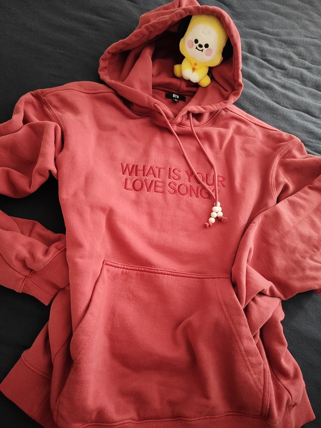 Customer photo review of [2ND / 3RD / 4TH PRE-ORDER] BTS - ARIRANG OFFICIAL MD HOODIE RED