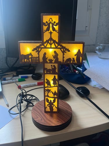 Customer photo review of Lámpara Cristiana Artesanal