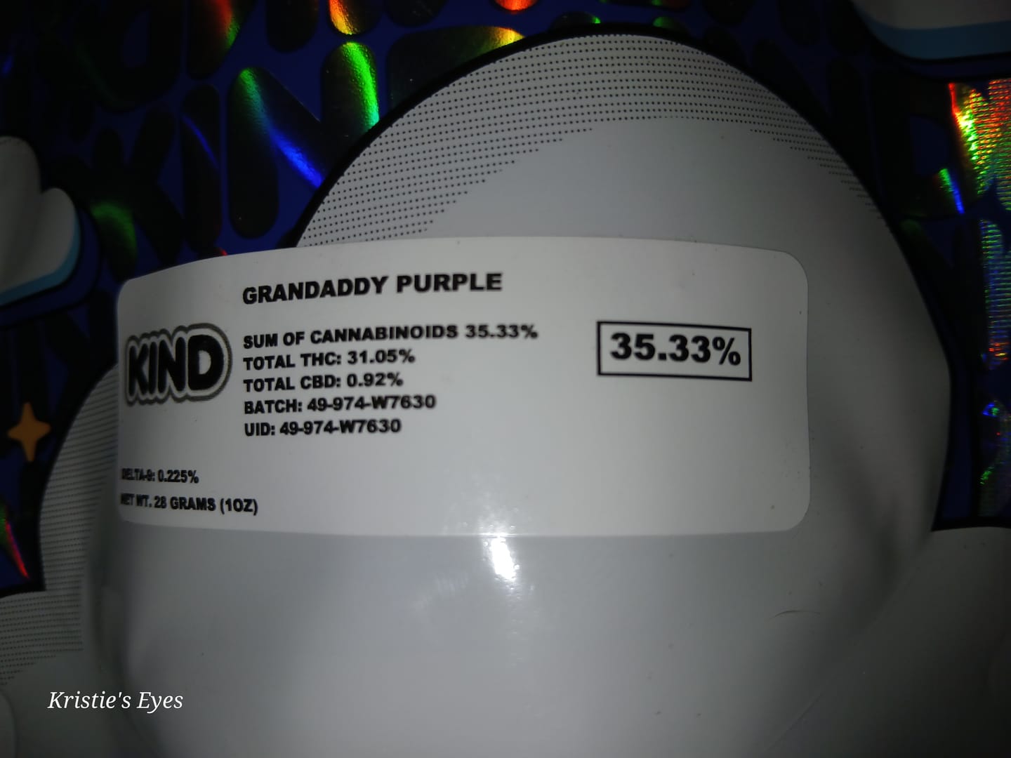 Customer photo review of Granddaddy Purple - 28 Grams - Indica