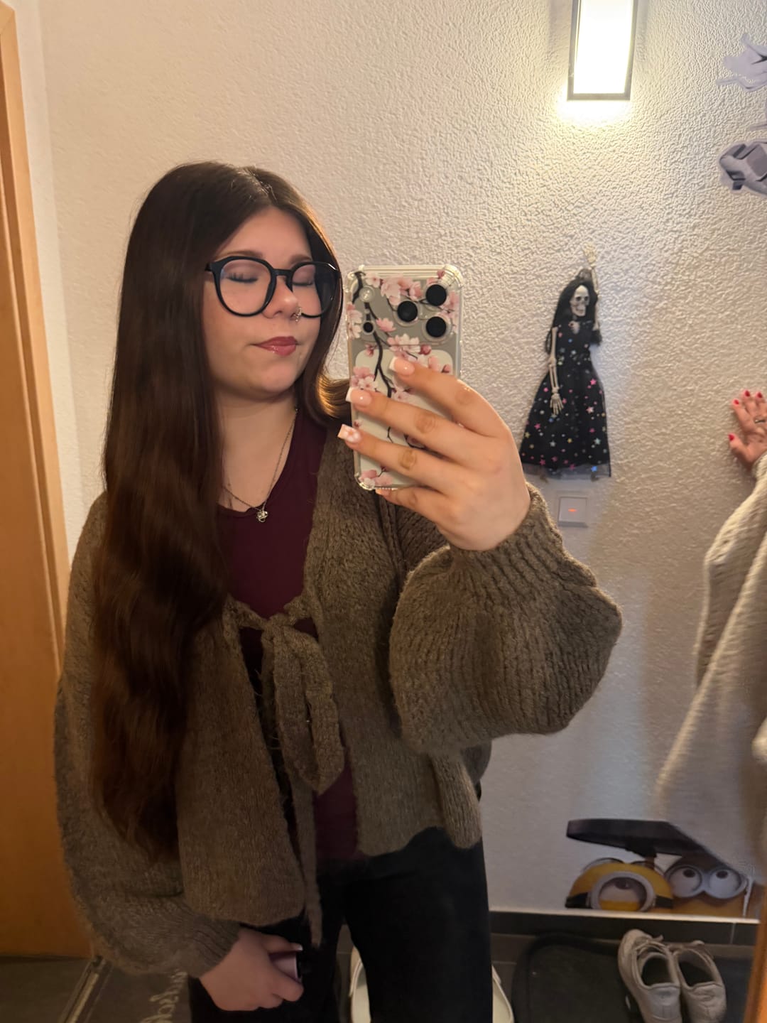 Customer photo review of Oversize Tie Cardigan