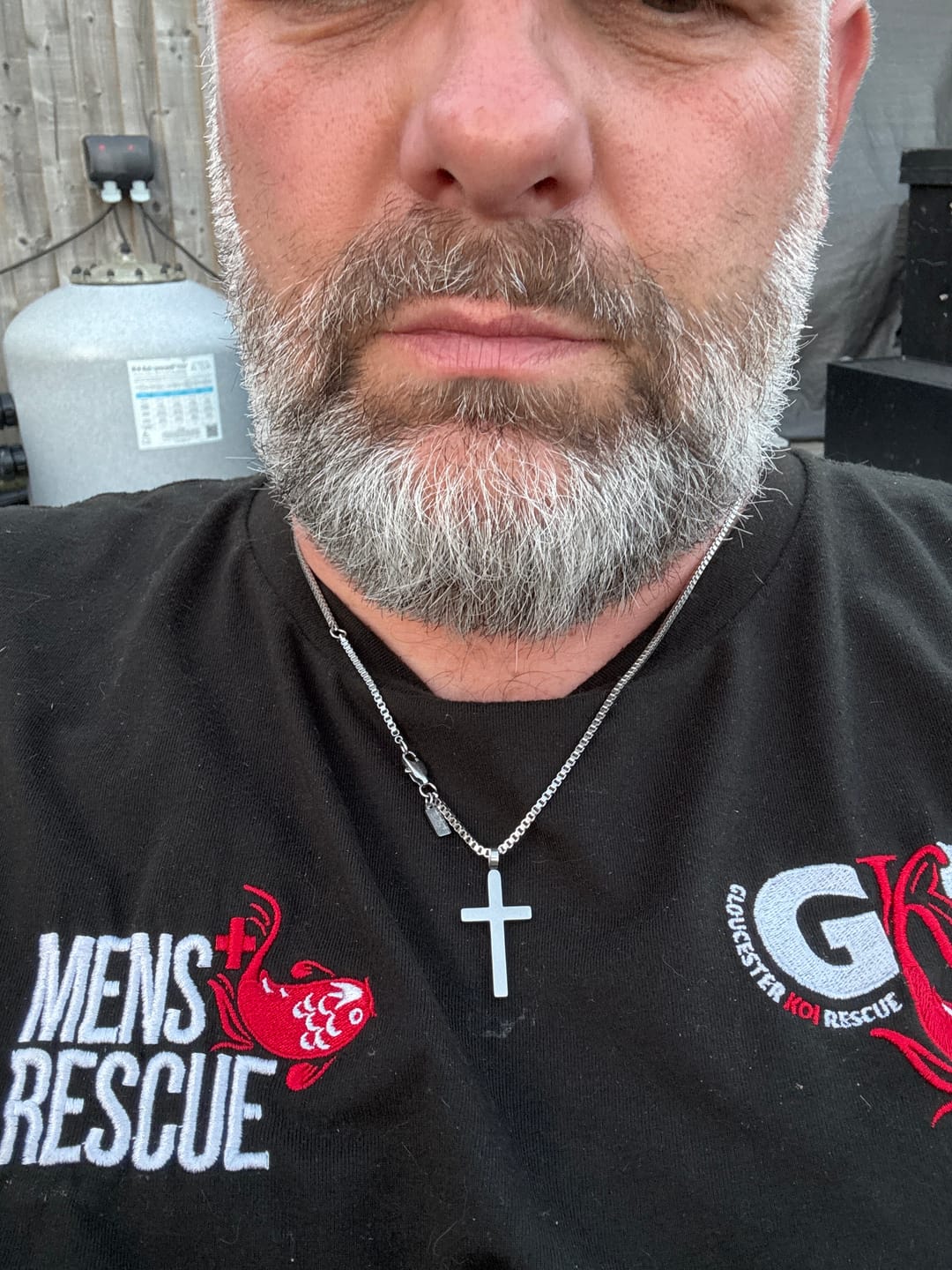 Customer photo review of Classic Cross & Box Chain