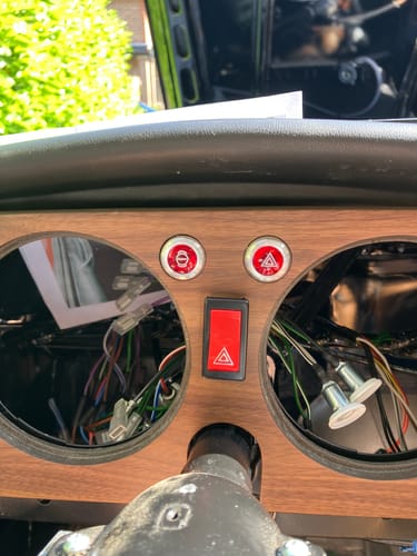 Customer photo review of Brake Warning Light Large Aluminium Bezel