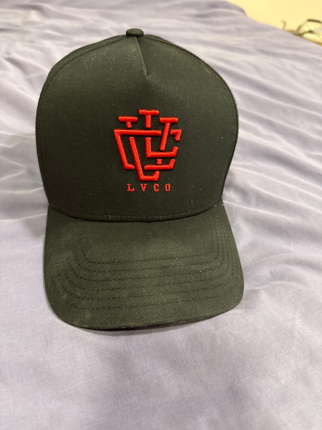 Customer photo review of ULTRA FIT MIDNIGHT RED A-Frame Snapback