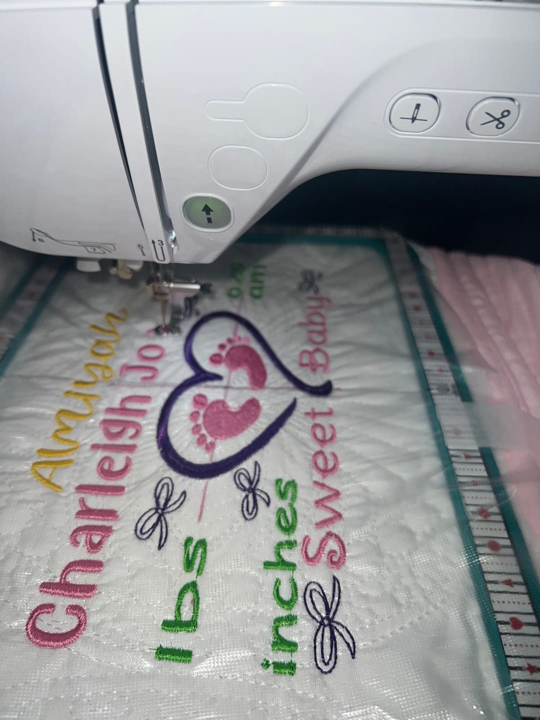 Customer photo review of Magnetic Snap Hoop Monster 5"x7"