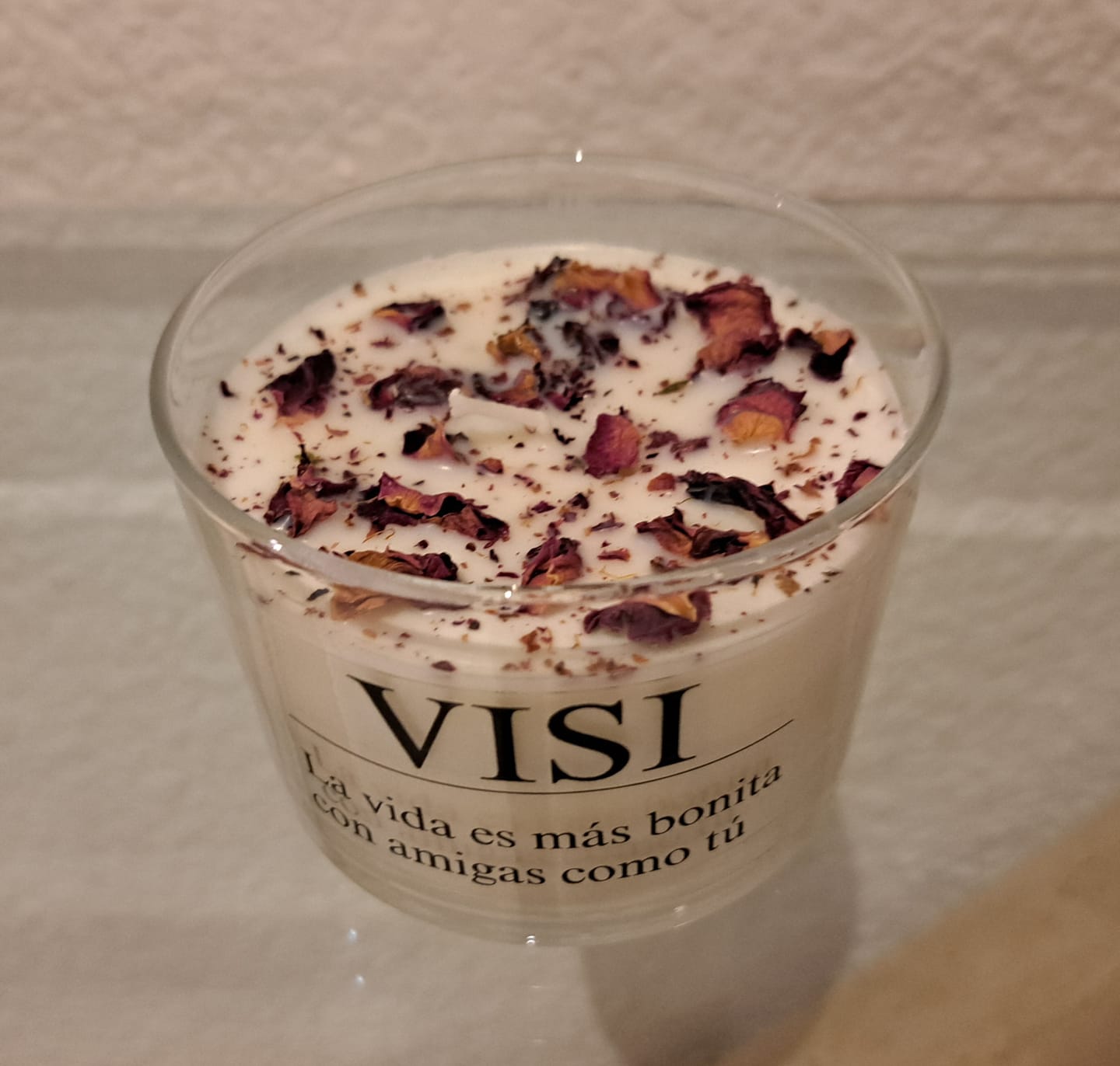 Customer photo review of Vela Aromática Personalizada