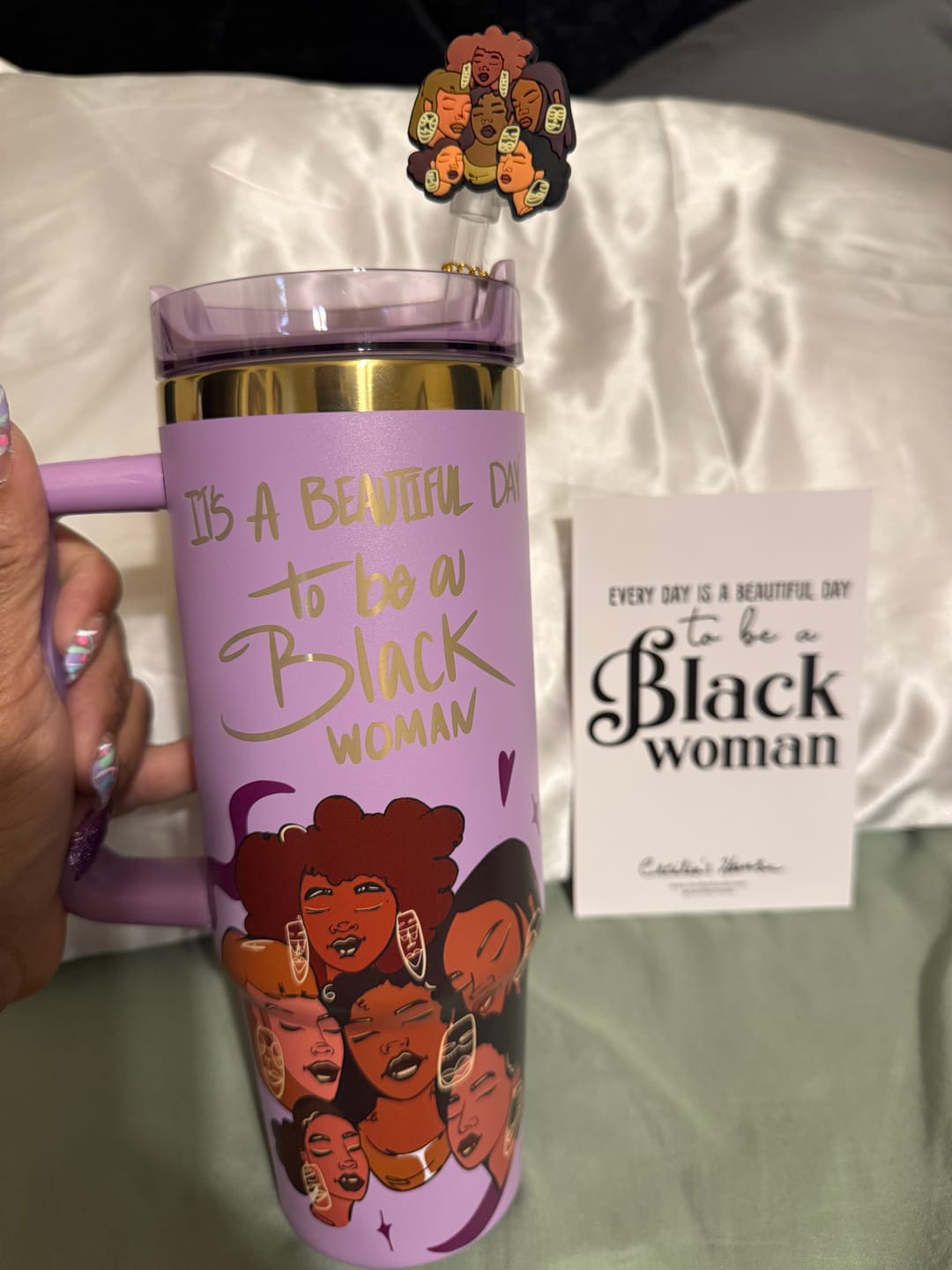 Customer photo review of Purple - Limited Edition "Crème Brûlée" Insulated Tumbler – Pinklomein x Cecilia's House Collab