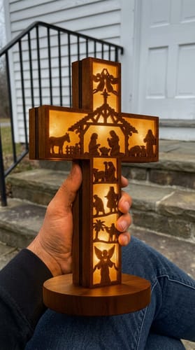 Customer photo review of Lámpara Cristiana Artesanal