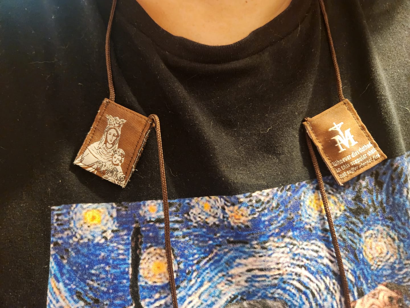 Customer photo review of OLMC Promise | Our Lady of Mt. Carmel Premium Brown Scapular