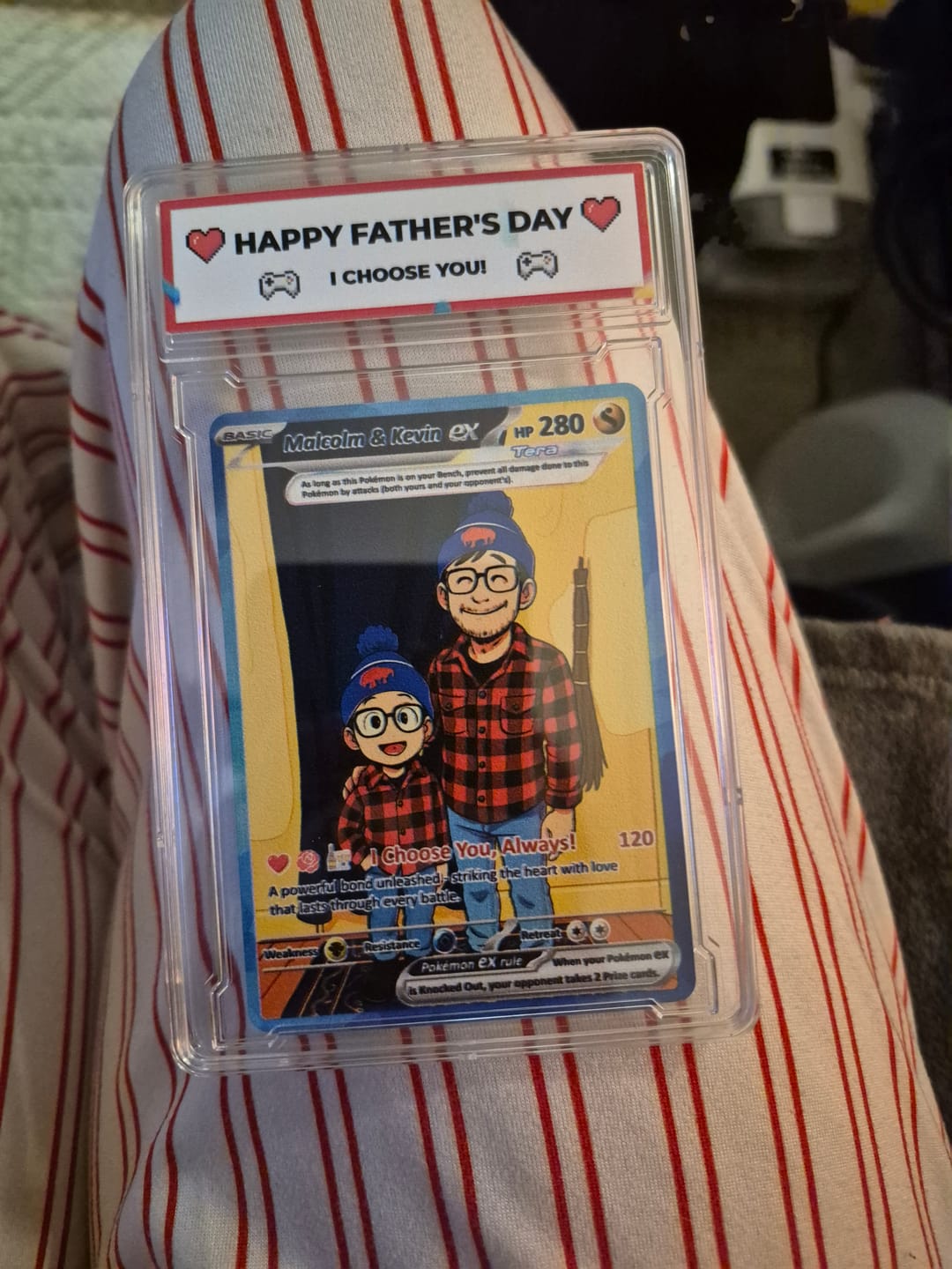 Customer photo review of Custom Pokémon Cards with Anime Picture, Personalized Poke Cards Animated Style Gifts for Him and Her - CPC-04.B