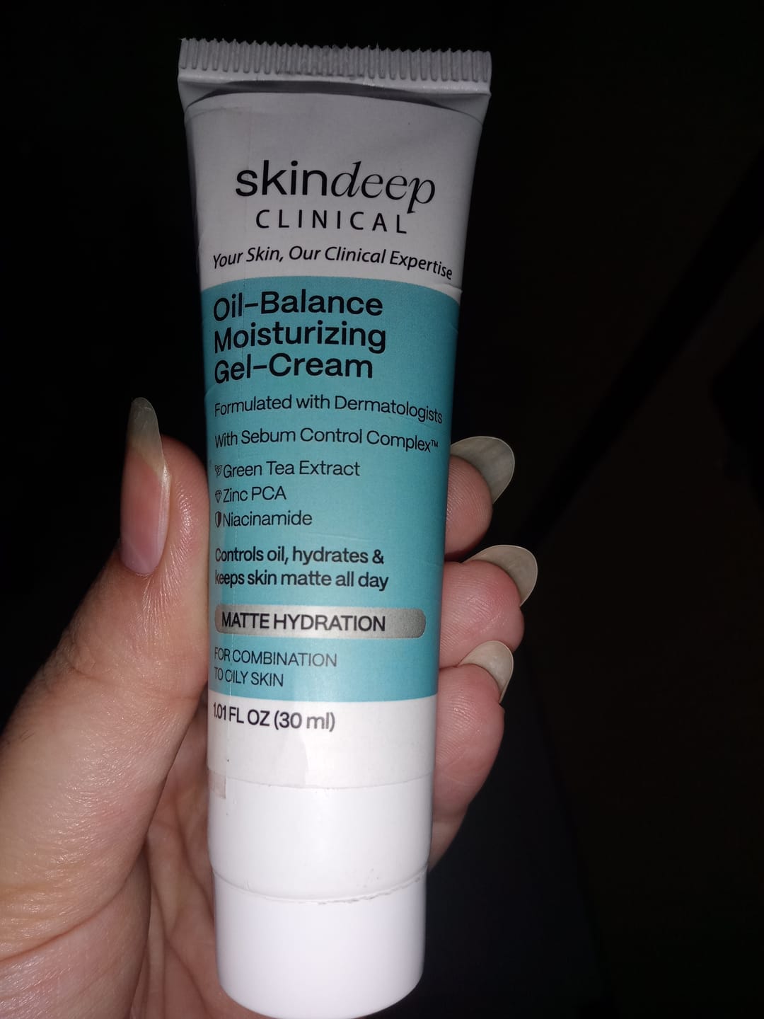 Customer photo review of Oil-Balance Moisturizing Gel-Cream