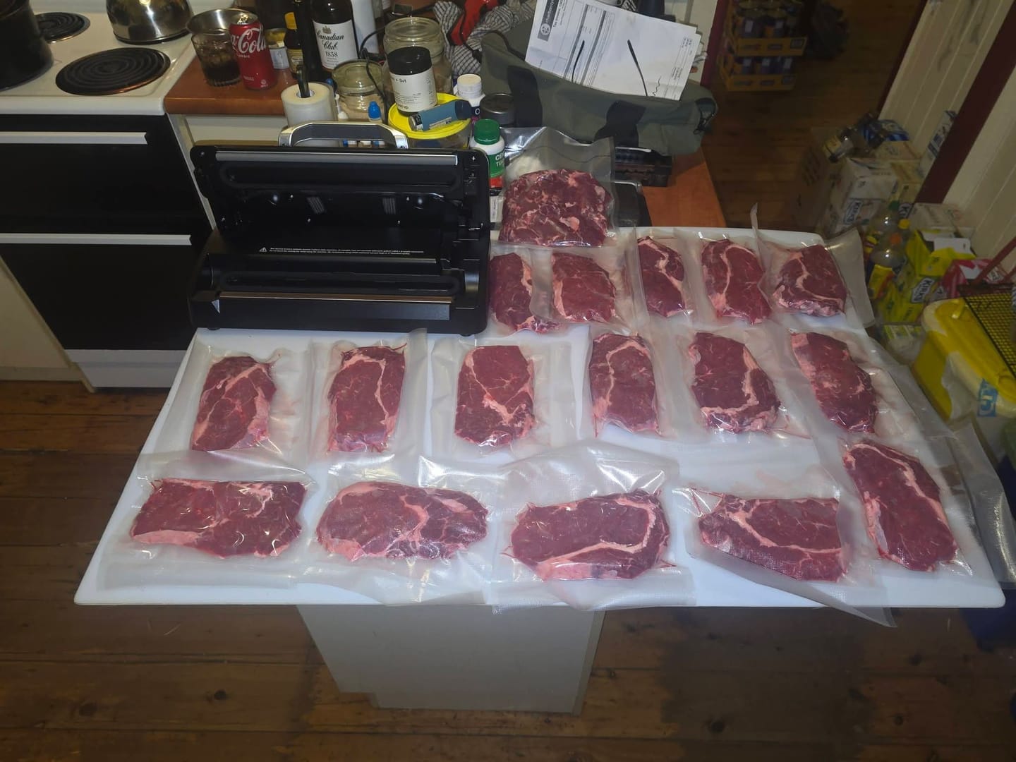 Customer photo review of Food vacuum sealer rolls mixed size deals