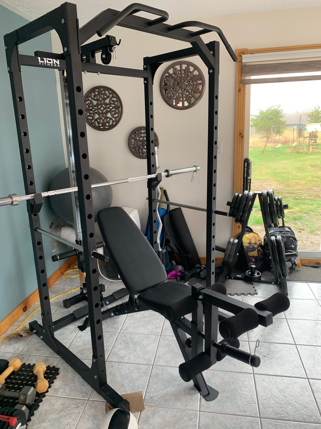 Customer photo review of Banc d'Entrainement Ajustable avec Leg Curl et Leg Extension