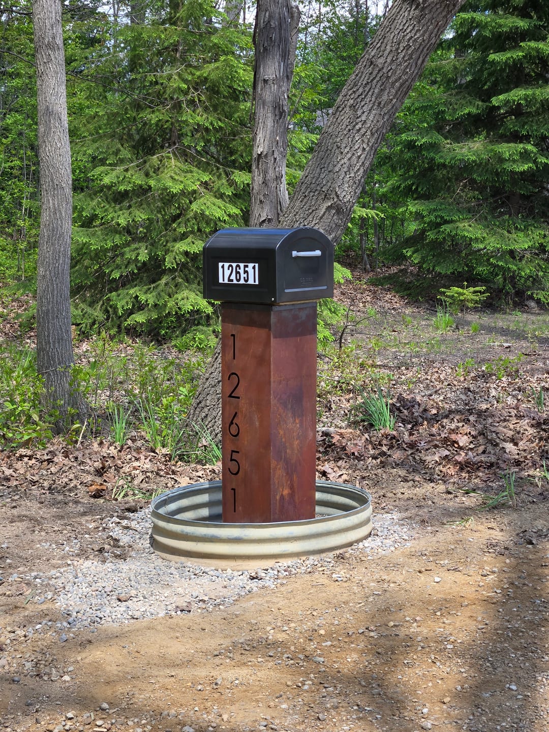 Customer photo review of Personalized Metal Address Garden Column – Custom House Number Sculpture | Rusted Steel Outdoor Yard Sign
