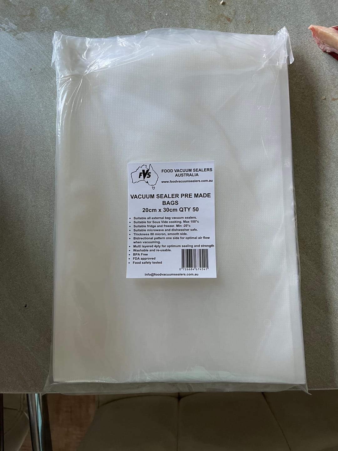 Customer photo review of Food Vacuum Sealer Bags