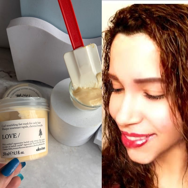 Customer photo review of LOVE CURL Mask