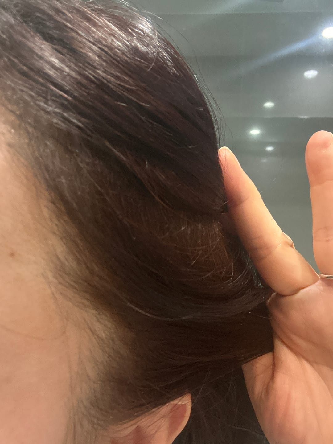 Customer photo review of Instant Dye Shampoo