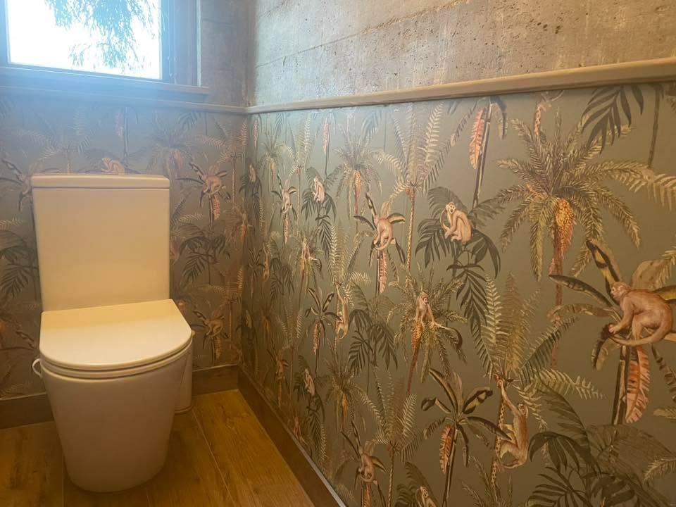 Customer photo review of Lemur Wallpaper - Teal