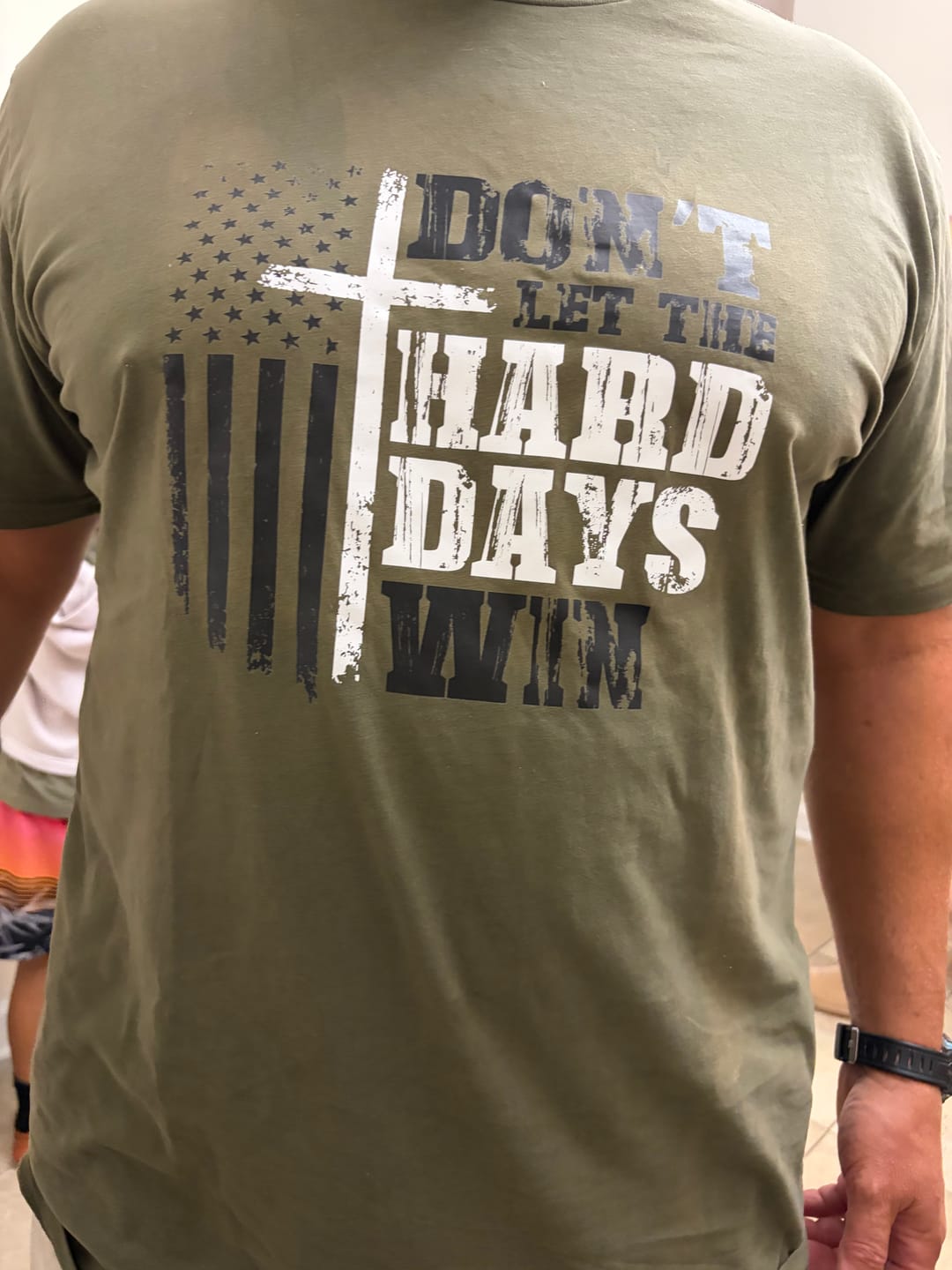 Customer photo review of Hard Days Tee
