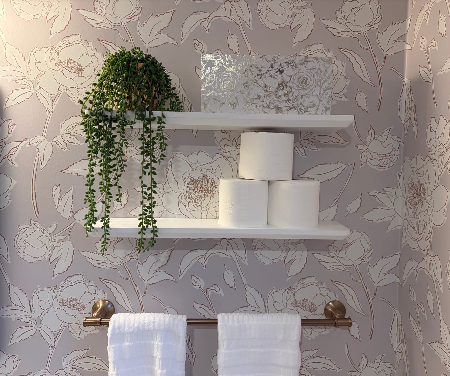 Customer photo review of Floating wall shelf