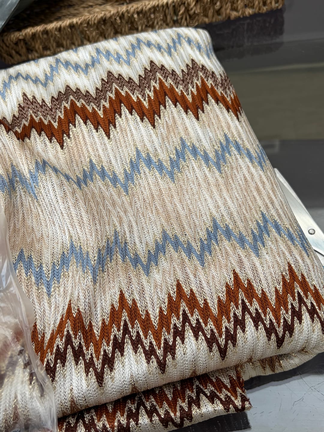 Customer photo review of Zigzag Pattern Mesh Knit Fabric by the Metre