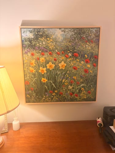 Customer photo review of Poppy Meadow Canvas Art
