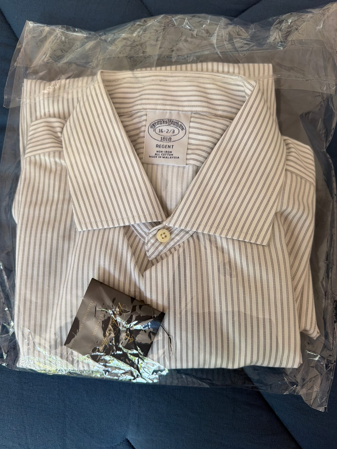 Customer photo review of Camisa Brooks Brothers Classic Fit Manga Larga Talla L