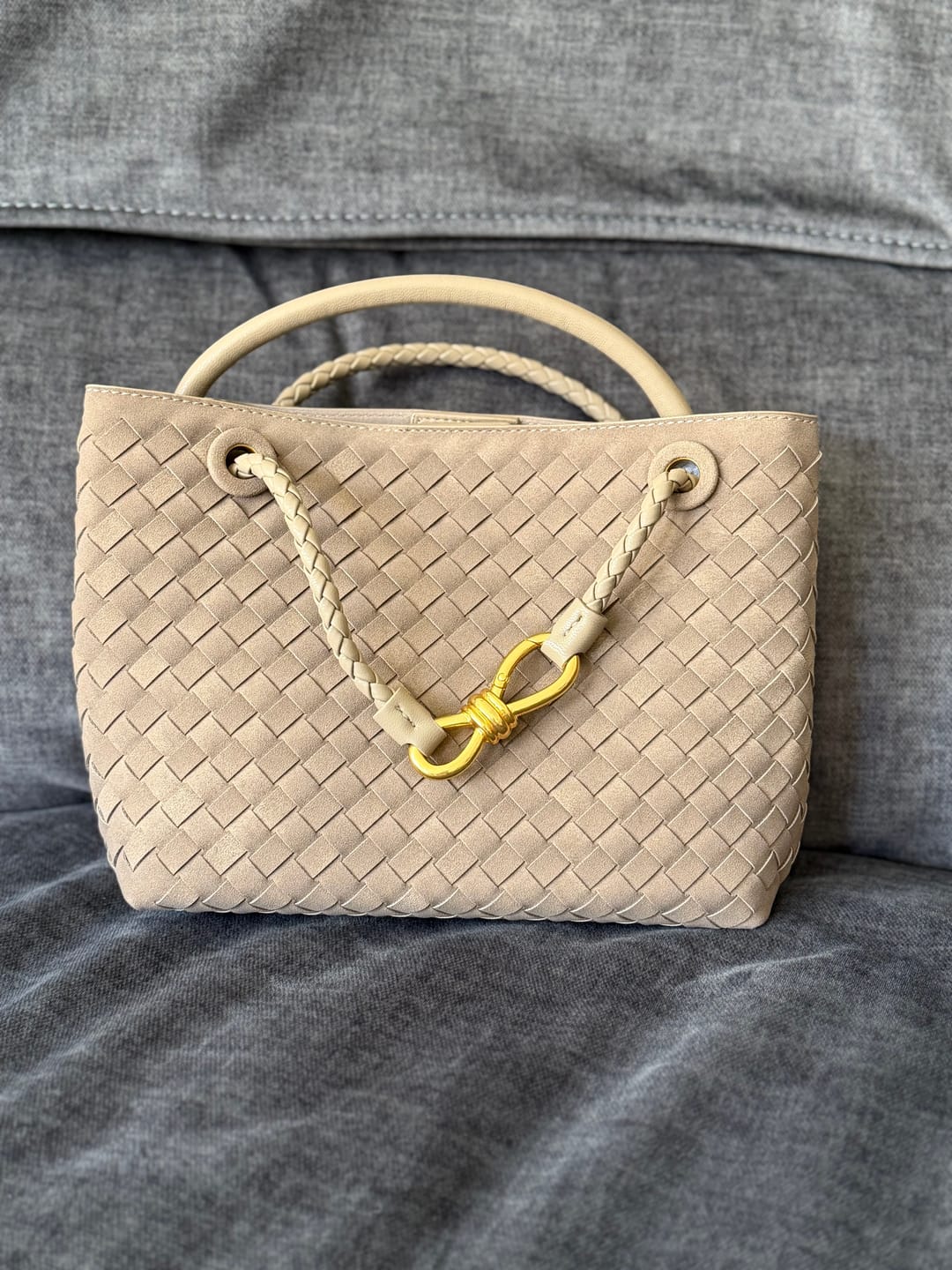 Customer photo review of Small Brushed Aurora Bag