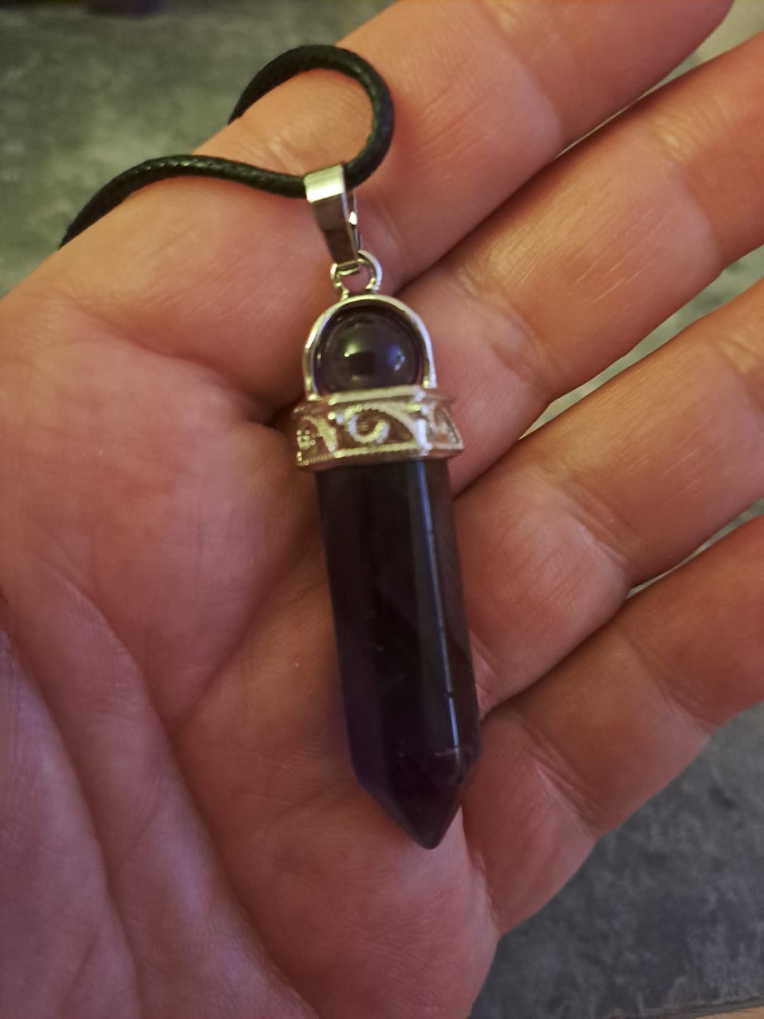 Customer photo review of Amethyst Halskette