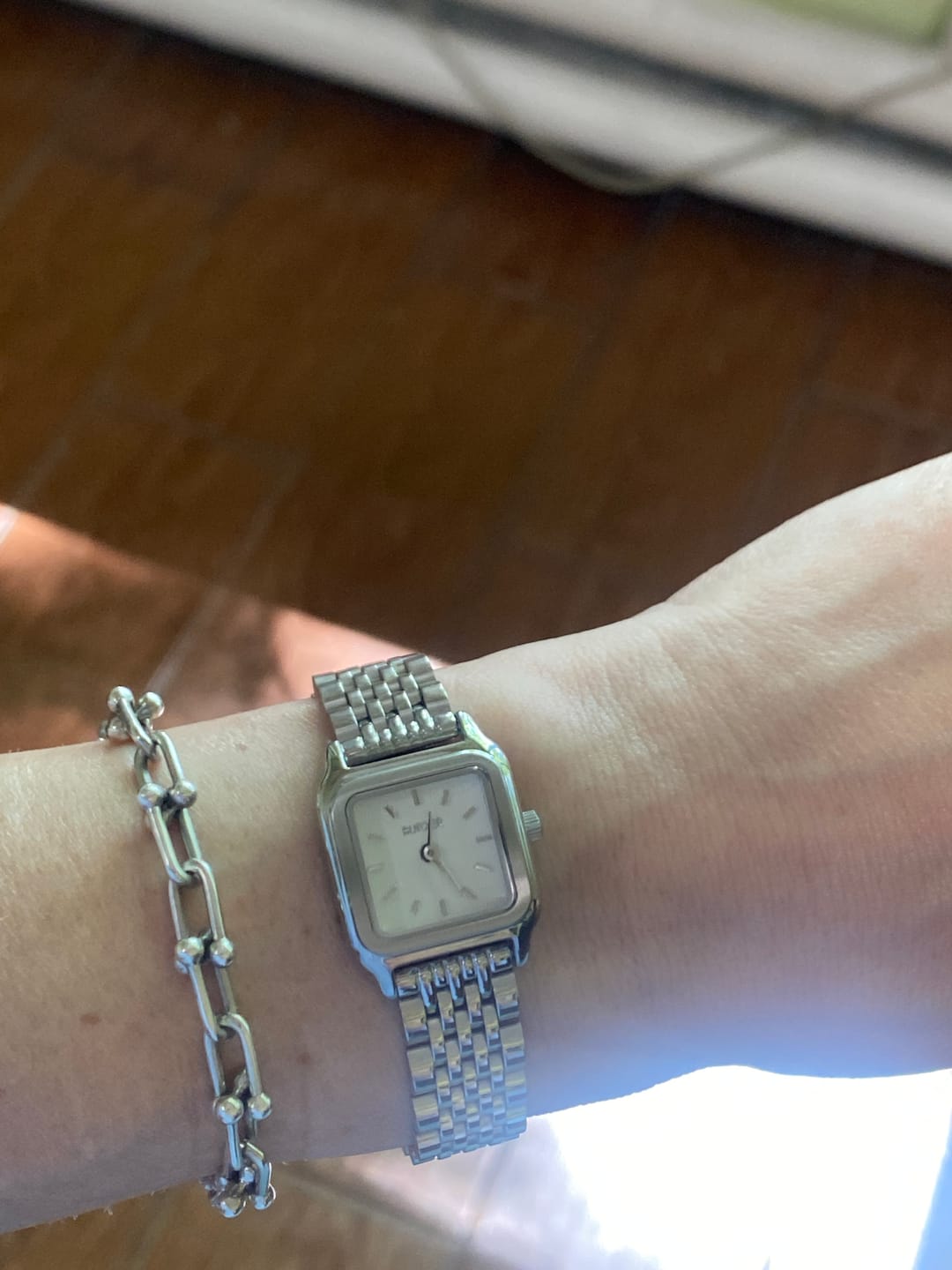 Customer photo review of Macy Petite Silver White
