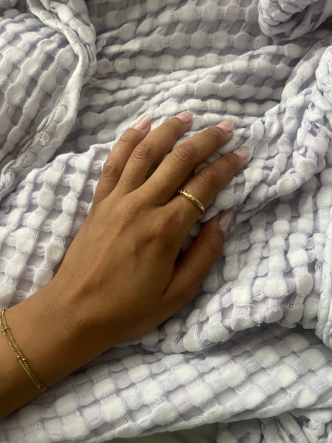Customer photo review of Wave Ring with Stones