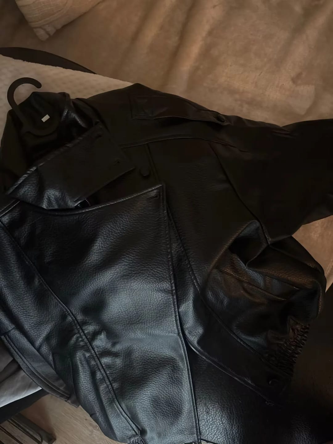 Customer photo review of Bianca Asymmetric Button Pocket Jacket