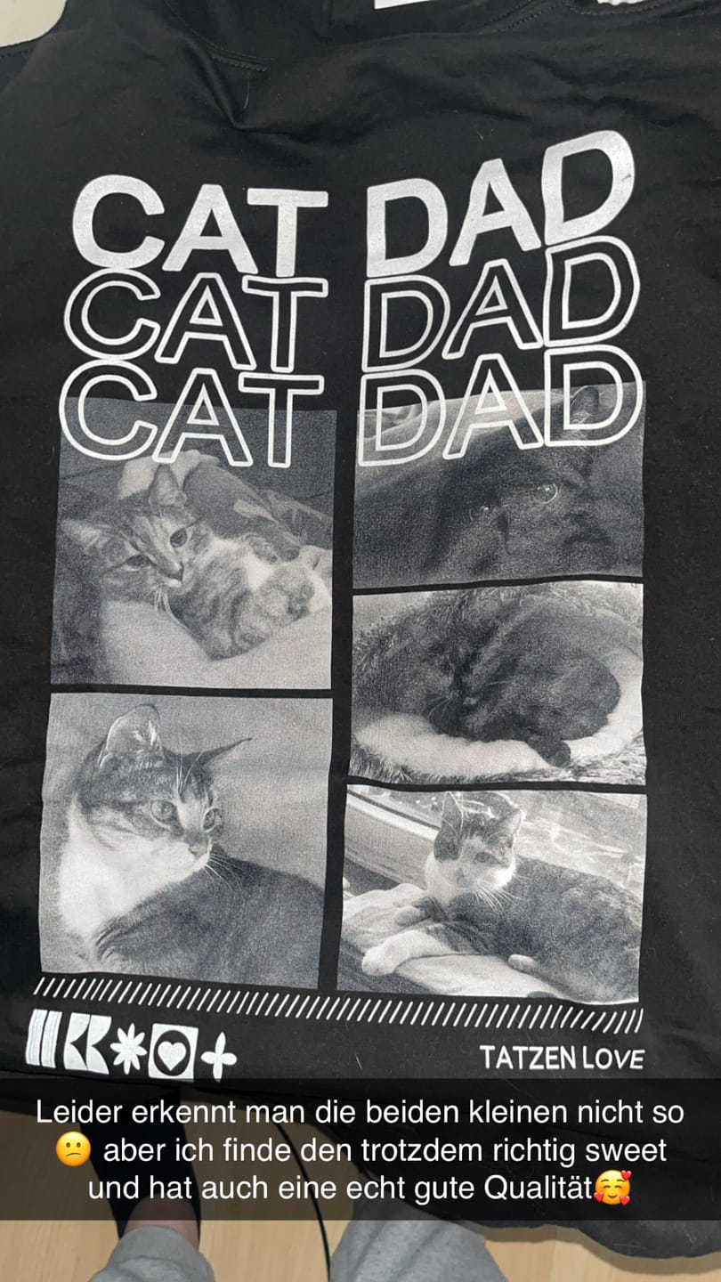 Customer photo review of Personalisierter Hoodie - Cat Dad