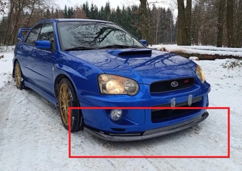 Customer photo review of Front Lip Splitter for Subaru Impreza WRX STI 2004-2005
