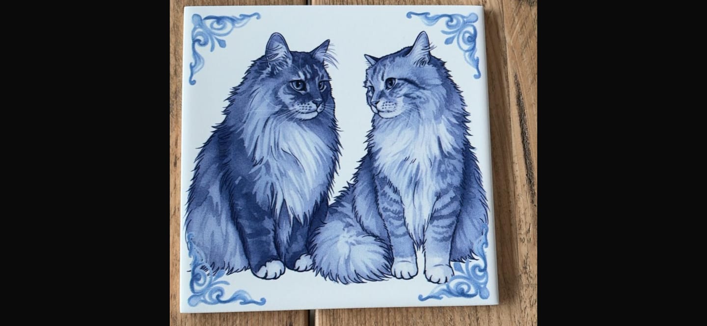 Customer photo review of Delfts Blauw tegeltje bedrukken met jouw foto