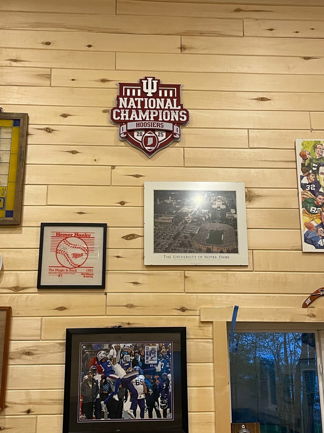 Customer photo review of Indiana Hoosiers Official 2025 National Champions 3D Metal Wall Art
