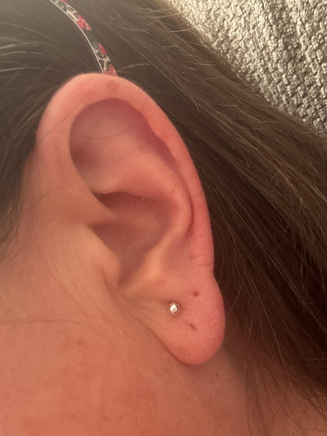Customer photo review of Metallic Pearl Studs