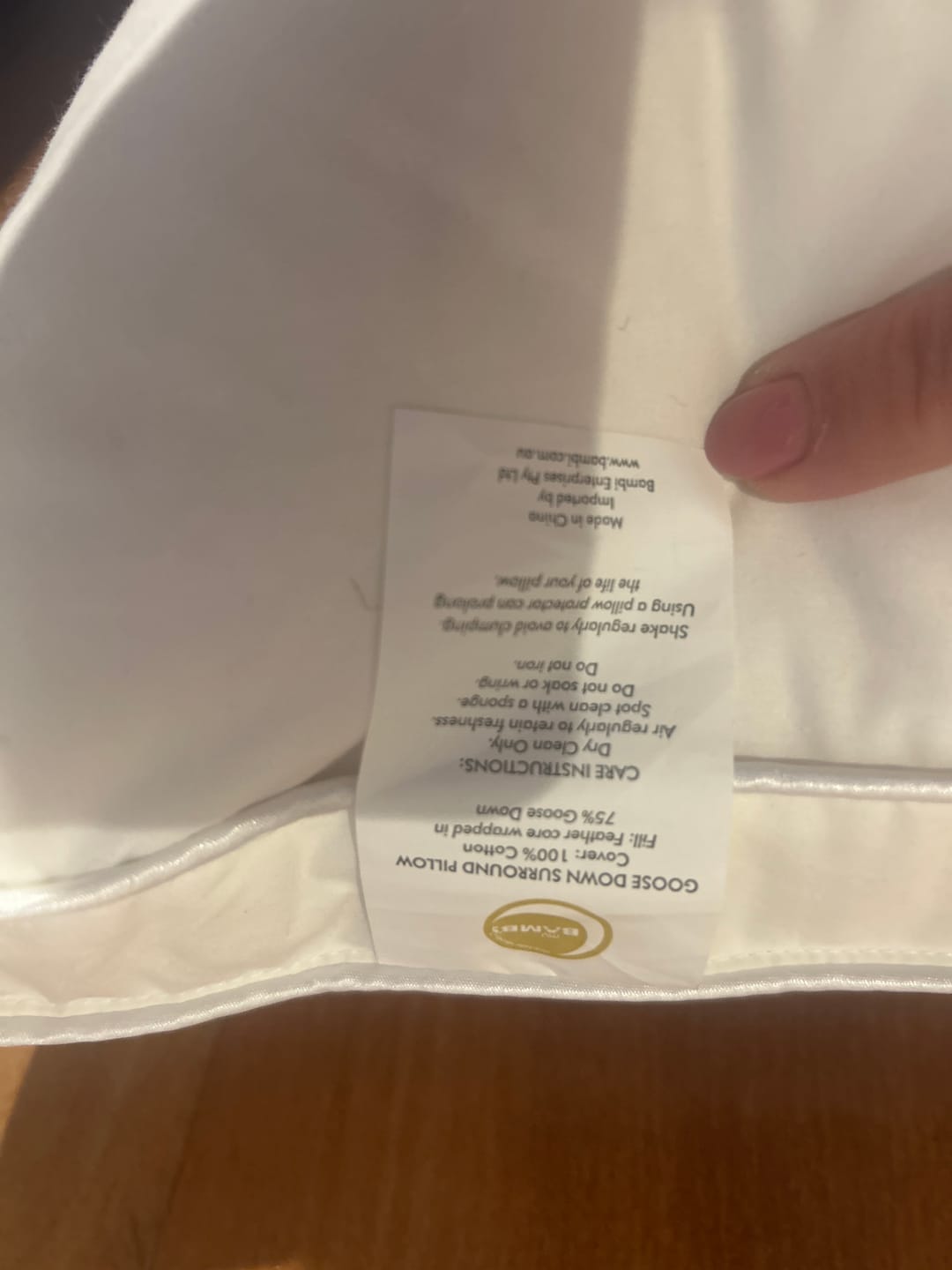 Customer photo review of Goose Down Pillow