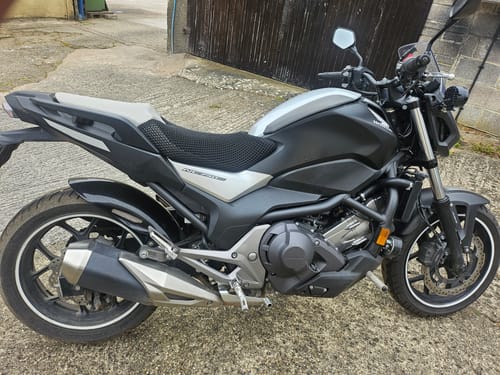 Customer's black Wind Rider Seat Cover shown fitted to a Honda NC750 motorcycle.