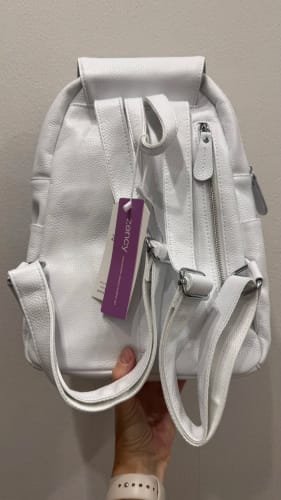 Customer photo review of Zency Women's Genuine Leather Backpack – Premium Travel & Laptop Bag