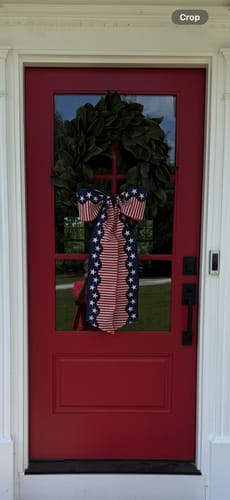 Customer photo review of Haven Americana Wreath Bow