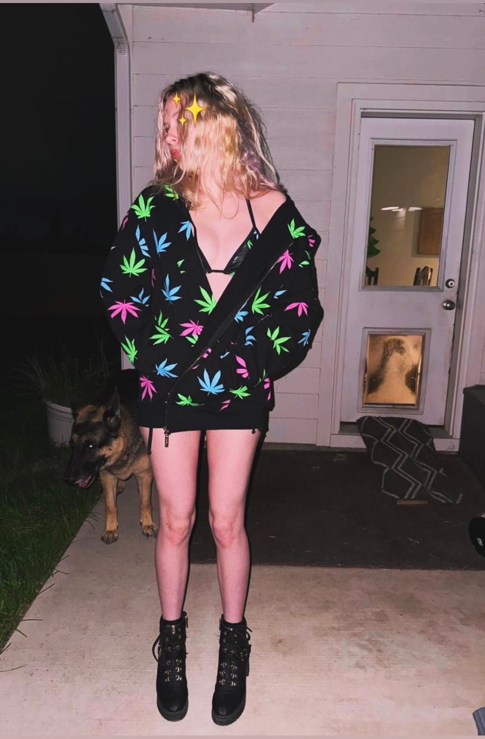 Customer photo review of Blaze It Hoodie