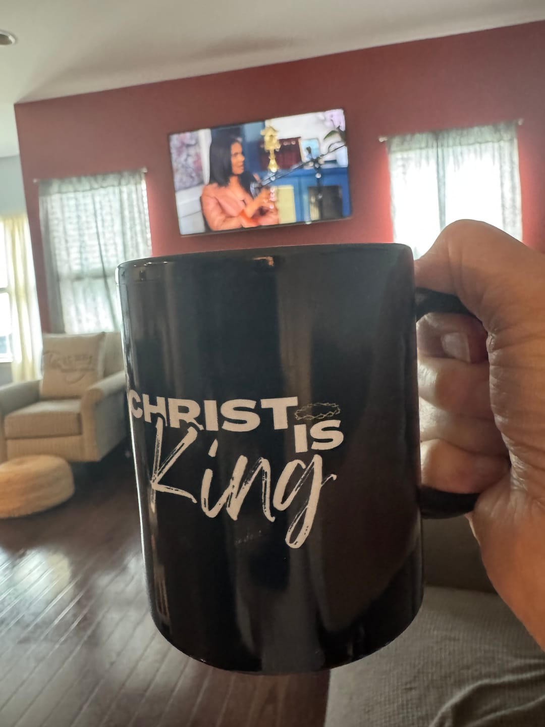 Customer photo review of Christ is King Mug