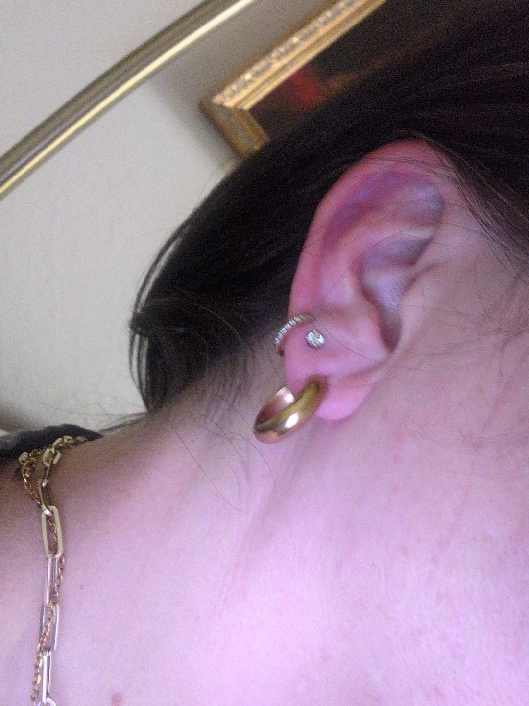 Customer photo review of Amara Hoop Earrings (Bundle)