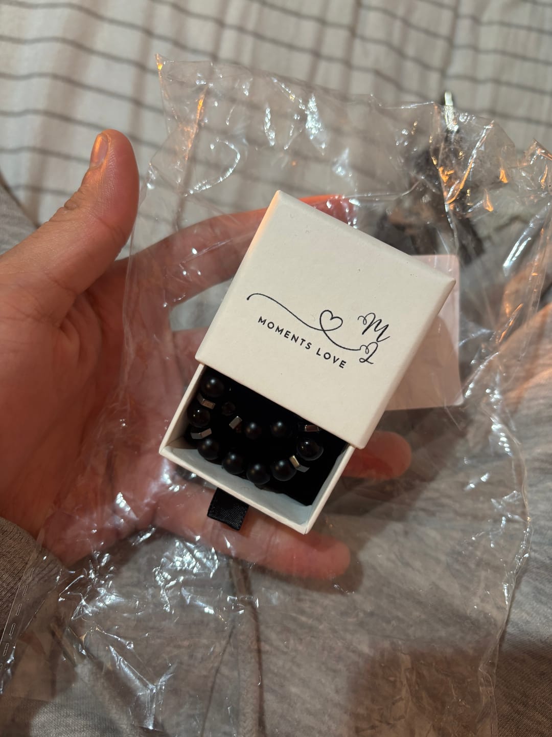 Customer photo review of Pulseras de perlas naturales con foto personalizada de proyección