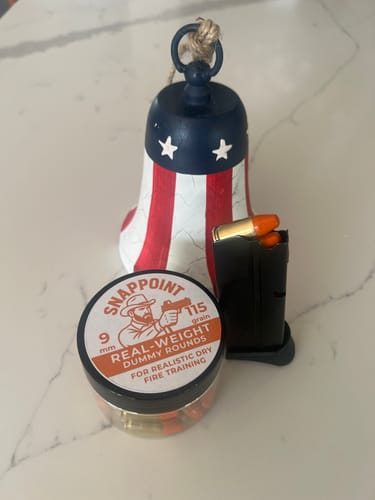 Customer photo review of SnapPoint 9mm Snap Caps (Set of 20)– Real-Weight Dry Fire Dummy Rounds w/ SnapPlug Primer