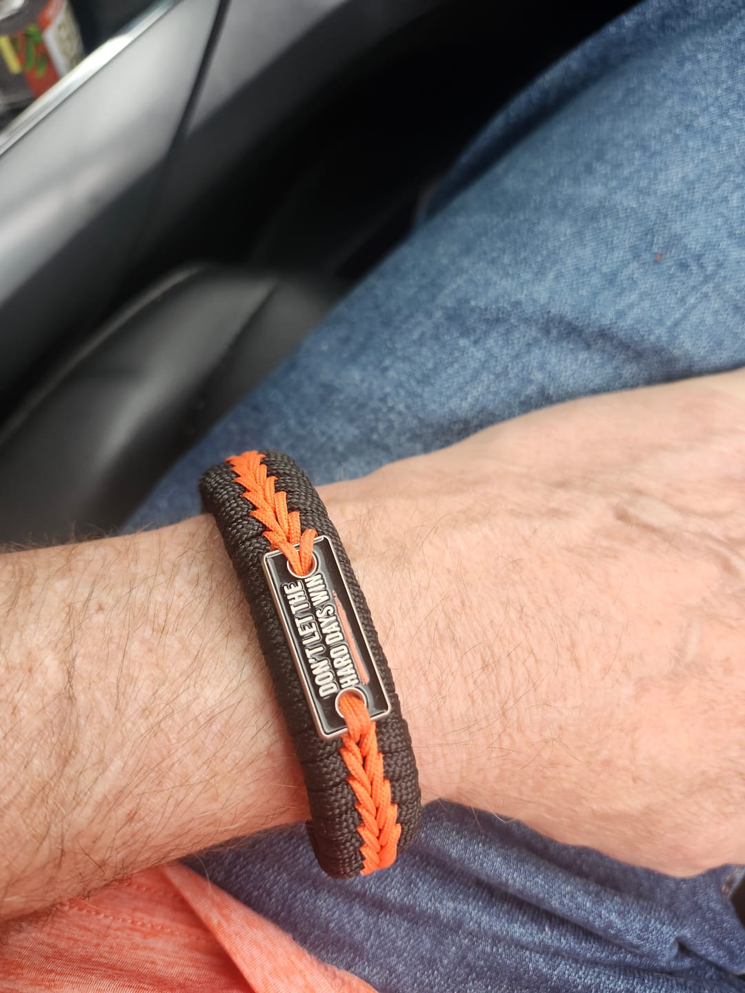 Customer photo review of Hard Days - Paracord Bracelet