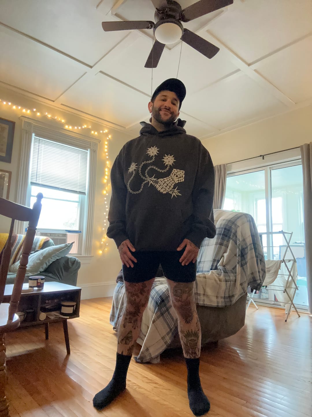 Customer photo review of Flail Relaxed Faded Hoodie