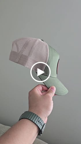 Customer video review of Richardson 112 Genuine Leather Patch Hats Laser Engraved