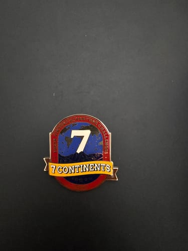 Customer photo review of 7 Continents Pin